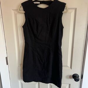 Abercrombie & Fitch Black Linen Blend Sleeveless Dress - Size S